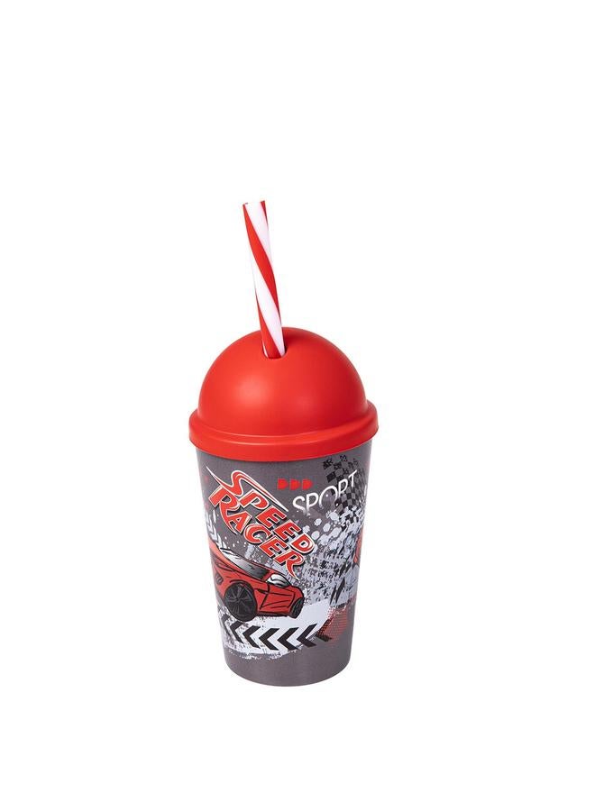 Speed Racer Printed Kids Tumbler With Straw 340Ml